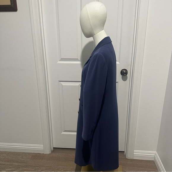 Kasper Women's Classic Blue Trench Coat - Picture 2 of 5